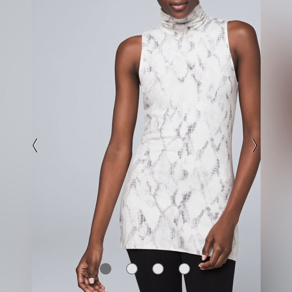 NWT White House Black Market Animal Tank Soft Sleeveless Snakeskin Print Size S